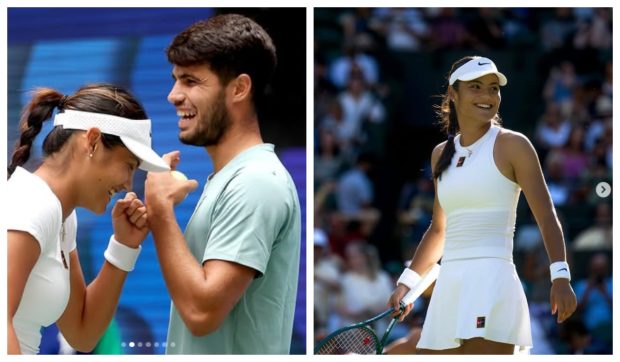 Imagine Stire Carlos Alcaraz și Emma Răducanu, în tandrețuri pe terenul de tenis. Deja se vorbește despre o idilă | 2review.ro