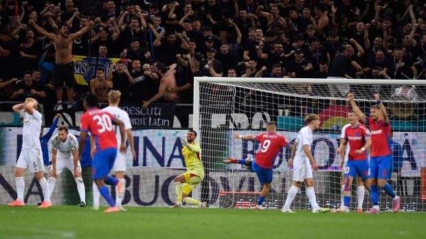 FCSB s-a calificat în grupa Europa League după ce a eliminat-o pe Aberdeen. Scoțienii au jucat în inferioritate în repriza secundă