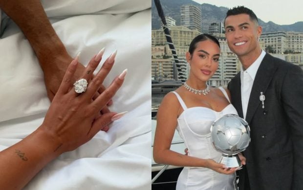 Cât costă inelul de logodnă primit de Georgina Rodriguez de la Cristiano Ronaldo. Diamantul ar avea între 15 și 37 de carate