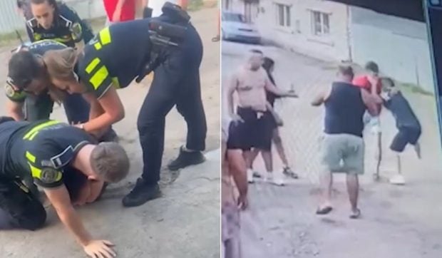Interlop din Reșița tăvălit de polițiști și încătușat, după ce a bătut un tânăr cu dizabilități pentru a se răzbuna