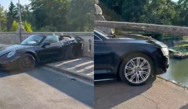 Şoferul care a provocat intenționat accidentul din Timișoara, intrând cu mașina în Podul Episcopal, a fost arestat preventiv