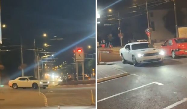 S-a dat mare pe TikTok că făcea drifturi cu mașina în fața sediului Poliției din Târgu Jiu și a rămas fără permis  I VIDEO