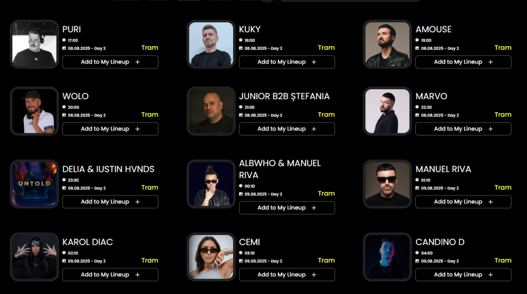 Untold 2025: programul complet al festivalului de la Cluj pe zile și ore