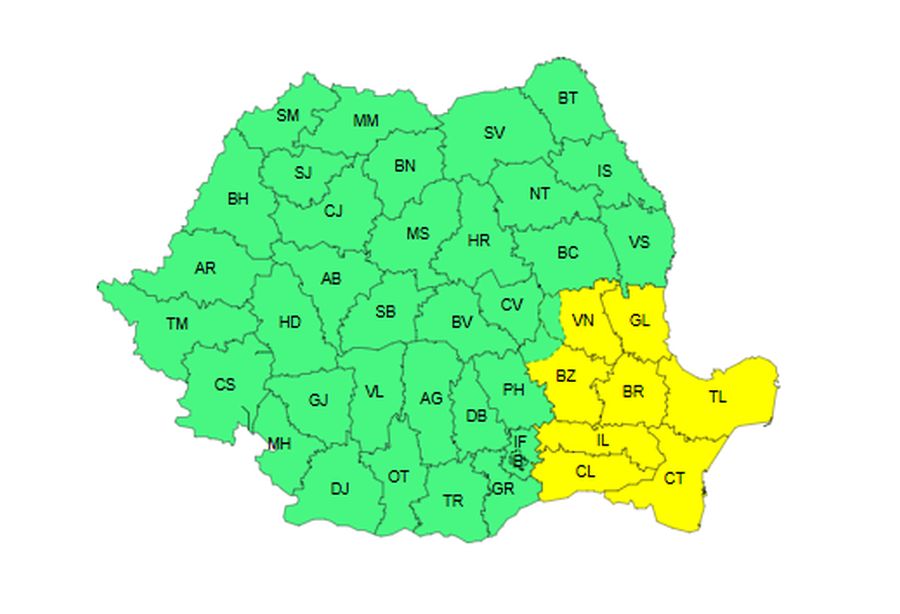 România înfruntă canicula și vijelii: coduri meteo alarmante anunțate pentru astăzi! 3 vant