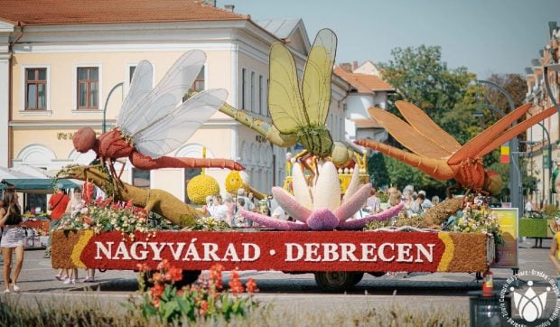 Patru care alegorice ajung de la Debrețin la Oradea de Zilele Culturii Maghiare