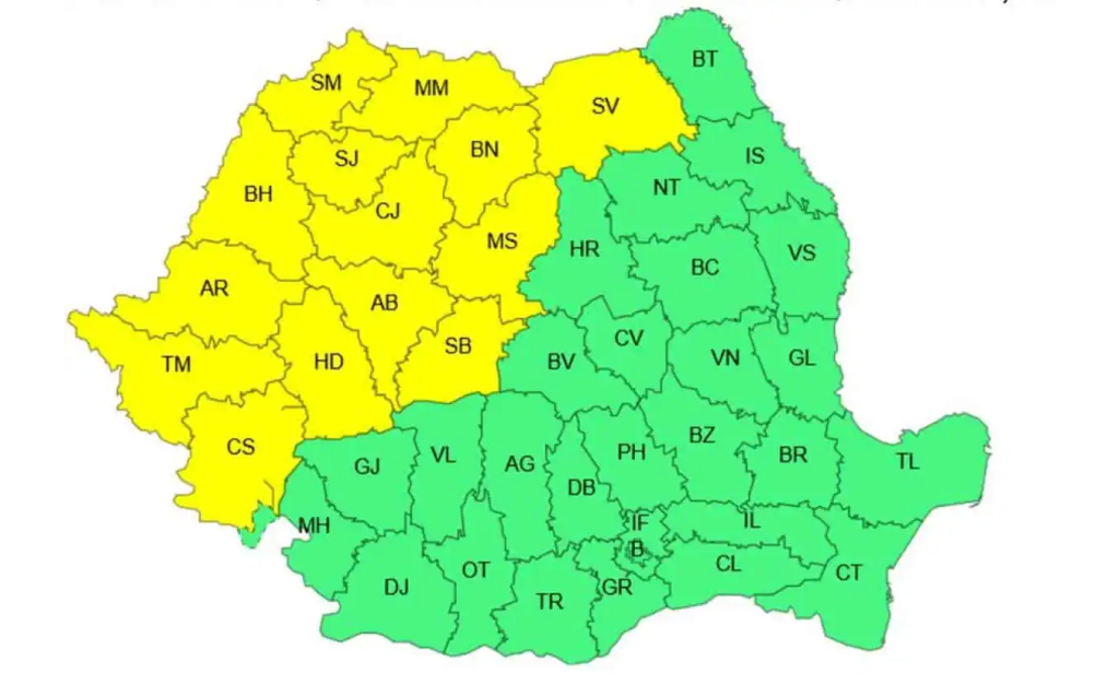 Vin două zile de caniculă, ANM a emis cod galben de temperaturi sufocante. Zonele afectate de valul neobișnuit de căldură