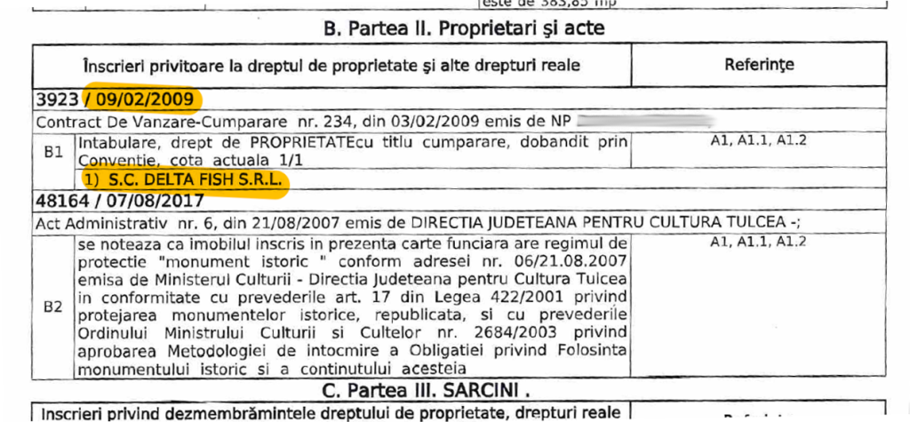 facsimil carte funciară