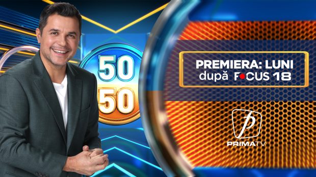 50:50 – Noua emisiune-concurs pentru toată familia, prezentată de Cove la Prima TV
