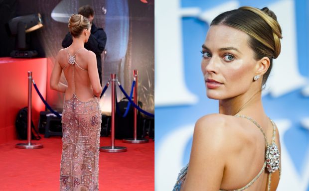 Imagini cu Margot Robbie într-o rochie transparentă și spectaculoasă. Cum arată din față ținuta actriței în vârstă de 35 de ani
