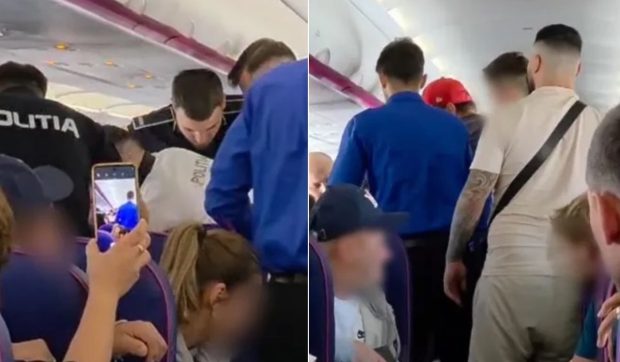 Un român a făcut o criză suveranistă într-un avion WizzAir și a fost legat de ceilalți pasageri cu centurile de siguranță: „Rușine, vaccinaților!”