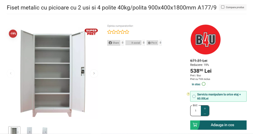 Prețul pe piață pentru același produs este de cinci ori mai mic