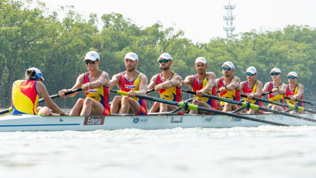 România face istorie cu o nouă medalie de aur câștigată la Mondialele de canotaj, la proba de 8+1 mixt