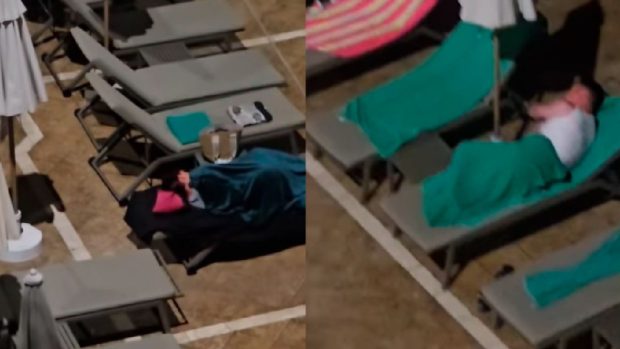 Turiștii dorm pe șezlonguri peste noapte pentru a-și rezerva locul cel mai bun pe marginea piscinei, în Tenerife | VIDEO