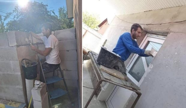 Bărbatul din Cluj care nu are o mână și picioarele, dar muncește să-și termine casa: „Nu cerșesc, vreau să muncesc”