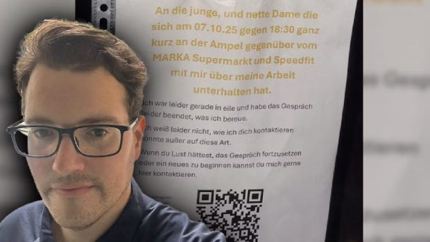 Florian își caută femeia visurilor cu un cod QR lipit pe copaci, la Viena: „Are ceva special”