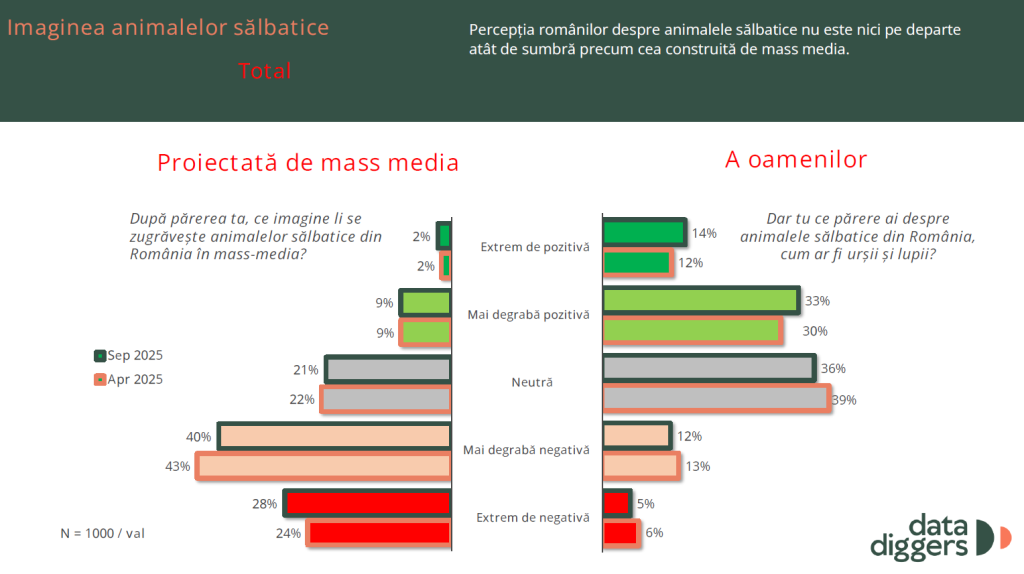 Studiu: Cum să conviețuim cu animalele sălbatice. Ce spun românii despre interacțiunea cu urșii 