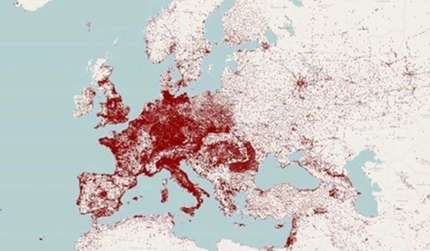 Cercetătorii de la Harvard au publicat o nouă hartă a Europei plină de puncte roșii. Ce înseamnă pentru România