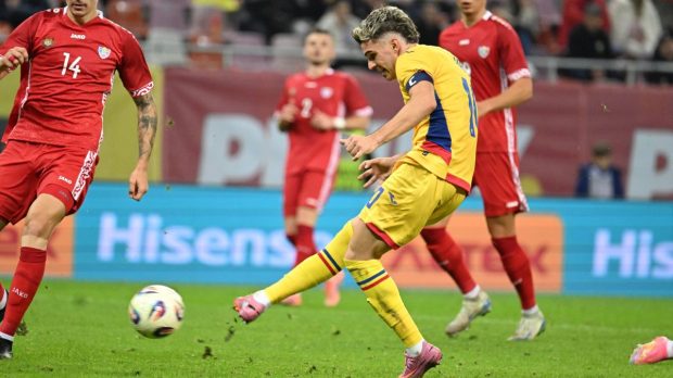 România a învins Republica Moldova, într-un meci amical disputat la București. Urmează jocul decisiv cu Austria, din preliminariile CM 2026