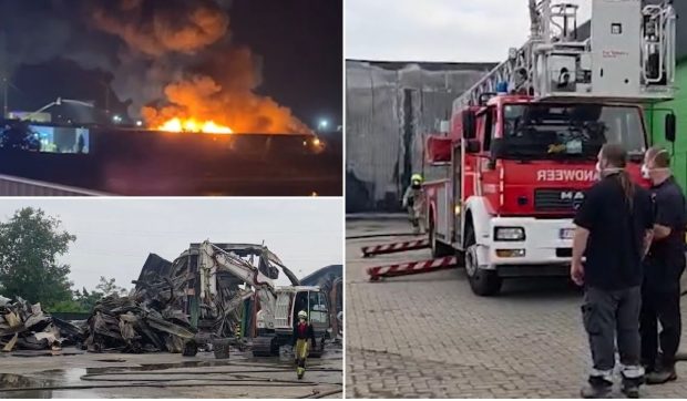 Hoți români prinși în Belgia, după un incendiu masiv și o lovitură de milioane de euro. I-a dat de gol o gaură în perete