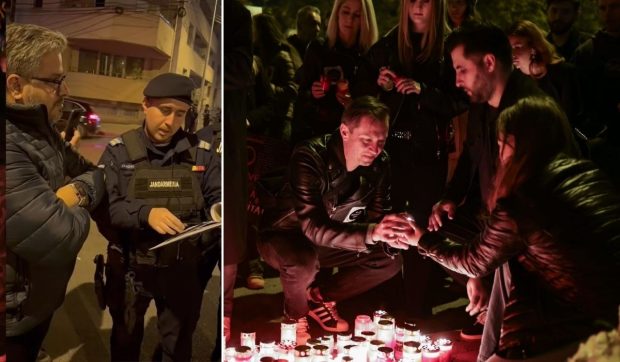 Organizatorul marșului de comemorare Colectiv, amendat de Jandarmeria Română pentru că mai mulți oameni încă aprindeau lumânări după ora 23.00