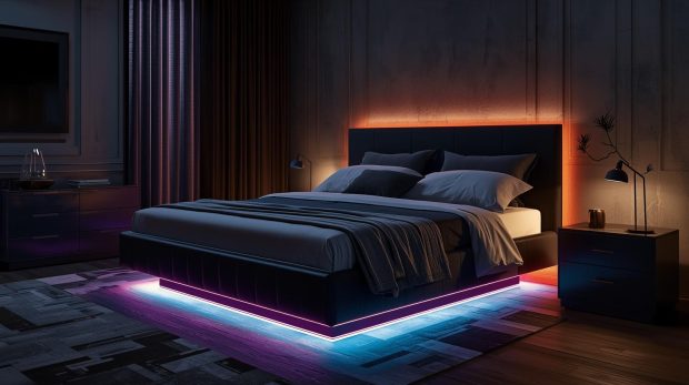 Paturile cu LED – combinația perfectă între design modern și atmosferă relaxantă în dormitor