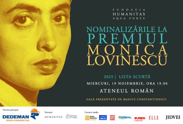 Nominalizările la Premiul „Monica Lovinescu“ 2025 – lista scurtă