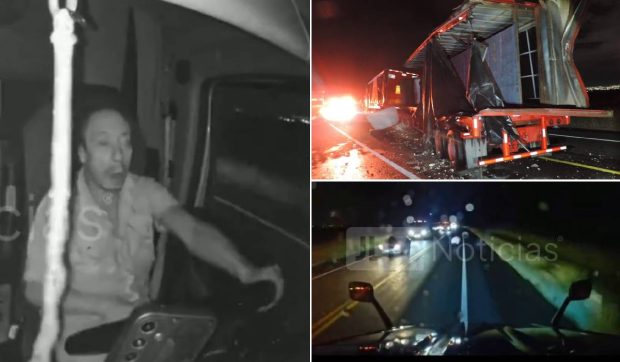 Un șofer de TIR și-a filmat propria moarte, după ce un alt camion l-a spulberat pe contrasens, în Mexic