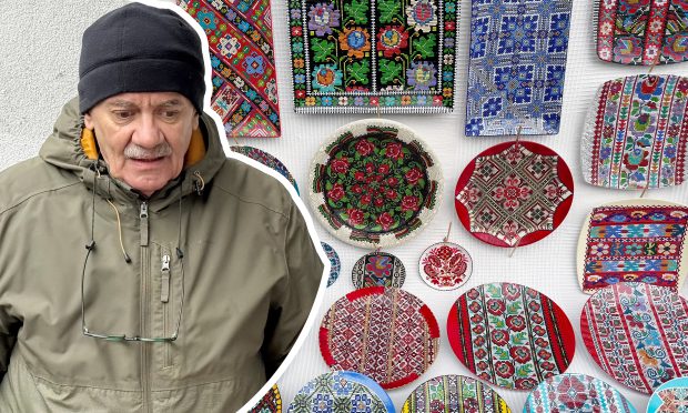 „Esență de Românie într-o farfurie”. Peter Brâncoveanu și broderiile pictate pe ceramică: „50 de lei sau 10 euro! Am și Revolut”