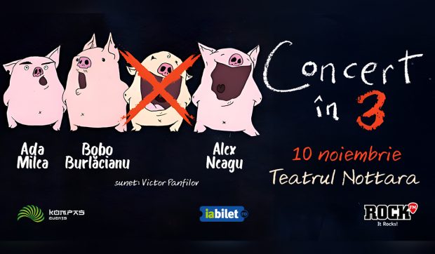 Ada Milea revine pe scenă cu „Concert în 3”, un spectacol plin de umor și improvizație la Teatrul Nottara