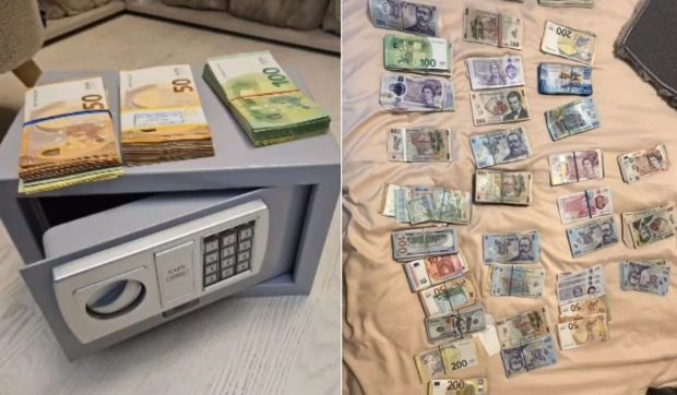 Teancuri de bani, pistoale și chiar o vestă antiglonț, găsite la mafioții din Constanța care au pus stăpânire pe un cartier