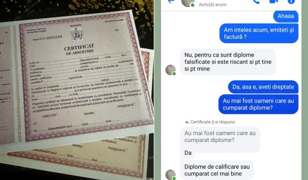 Diplome de bacalaureat la 500 de lei. Vânzătorul: „Sunt certificate falsificate, este riscant și pentru mine și pentru tine”