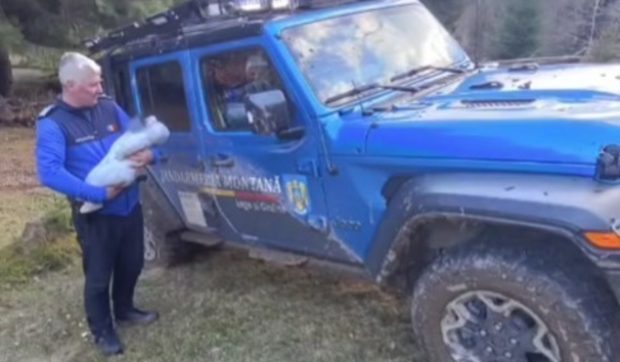 Patru adulţi şi un bebeluş de 3 luni, blocați pe munte, după ce maşina a rămas împotmolită în noroi: „O urgență absolută”
