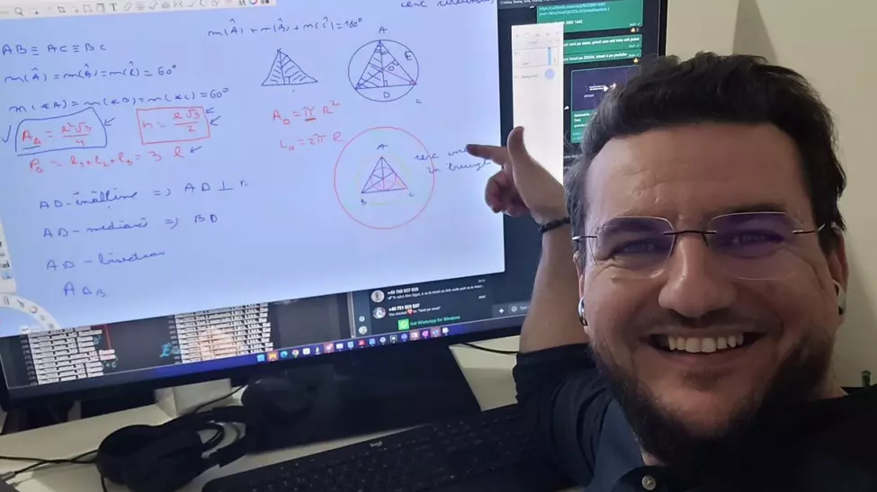 Bacalaureat la clasa a VIII-a. Un inginer din Sibiu, pasionat de matematică, pregătește elevi de școală generală pentru Bac-ul de la anul. Copiii, testați ca la un examen adevărat: „Țintim nota 9!”