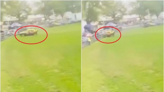 Momentul în care o mașină a intrat direct în spectatori, în timpul unui raliu, în Australia: 13 oameni au fost răniți