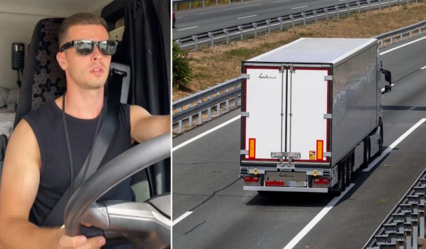 Alex, șofer de TIR pe rute internaționale, se odihnește 12 ore pe zi și câștigă 5.000 de euro pe lună