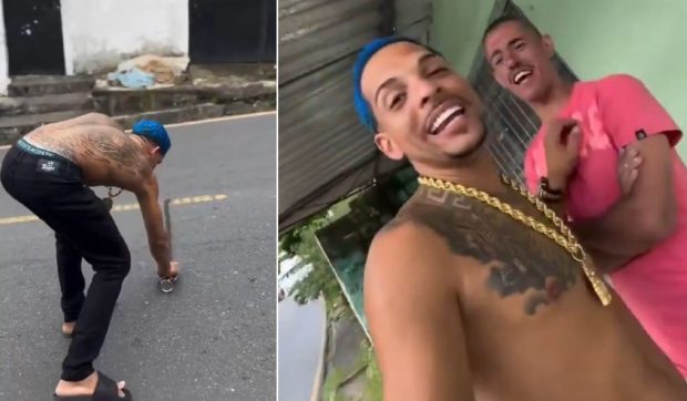 Șoferi confuzi și forțați să frâneze brusc de un desen pe șosea, în Brazilia: un influencer i-a păcălit pe toți