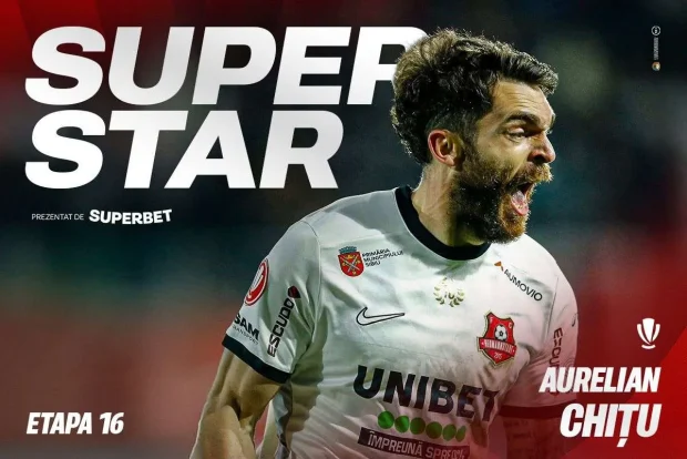 Doar goluri importante. Aurelian Chițu este jucătorul etapei a 16-a din Superliga