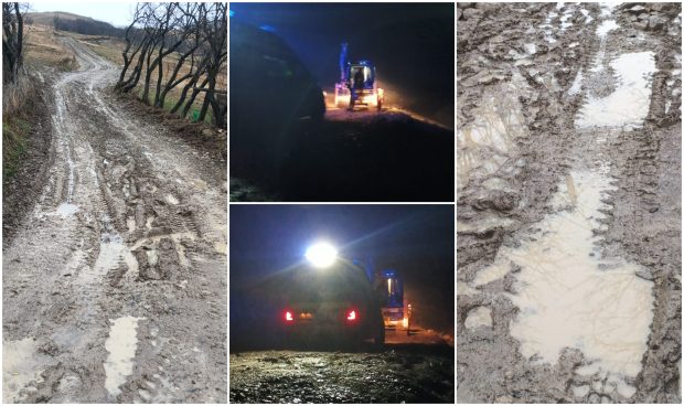Bătrân salvat cu șenilata, după 5 ore într-o ambulanță blocată în noroi la Mânzălești, în Buzău. Acum 8 ani a pățit la fel. Primarul spune că e acuzat „din răutate”