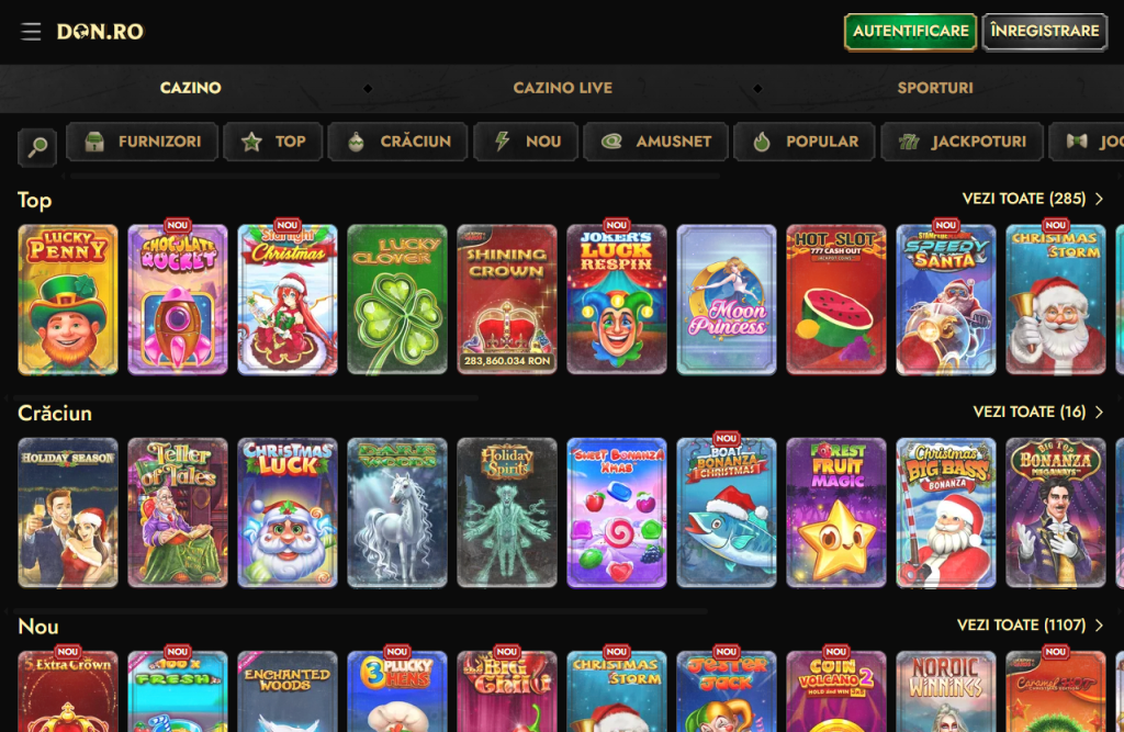 Cazinourile online cu cel mai mare RTP