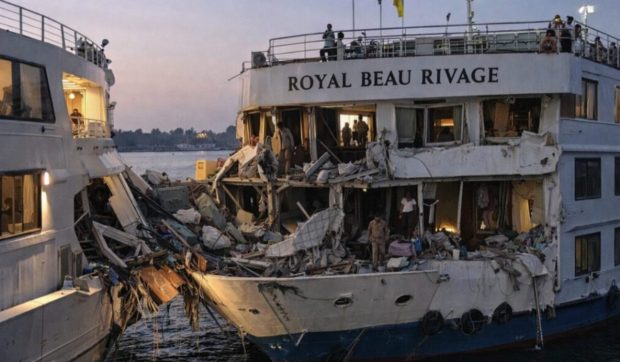 Două nave de croazieră s-au izbit pe Nil: patru cabine au fost distruse, o femeie aflată în vacanță a murit