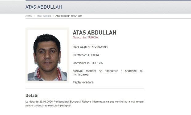 Abdulah Atash, turcul care l-a omorât pe polițistul Gheorghe Ionescu de la Brigada Rutieră, a evadat din închisoare