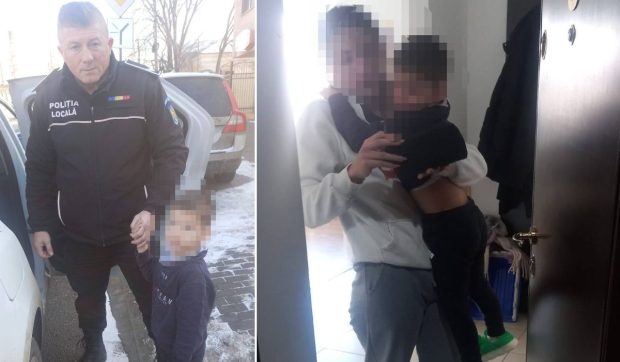 „Am rămas șocată!”: un copil de 4 ani lăsat de mamă la grădiniță, găsit de polițiști rătăcind în papuci pe străzile din Iași și dus acasă înghețat de frig