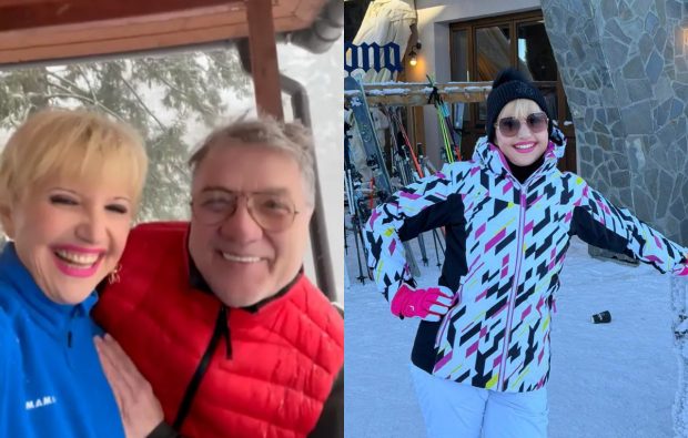 Imagine Stire Cum au fost surprinși Marina Almășan și Sorin Mărcuș la munte. Au patinat, au băut vin fiert și au stat în casa lui din Brașov | 2review.ro