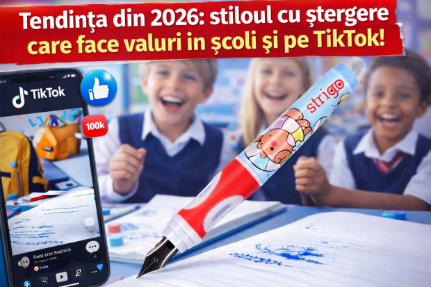 Tendința din 2026: stiloul cu ștergere care face valuri în școli și pe TikTok!