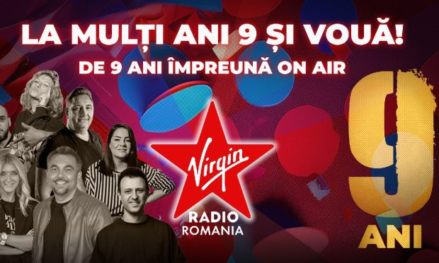 Virgin Radio România împlinește 9 ani: „La Mulți ani 9 și vouă!” 