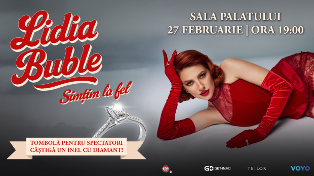 Lidia Buble te invită la cel mai grandios eveniment din cariera sa, pe scena Sala Palatului