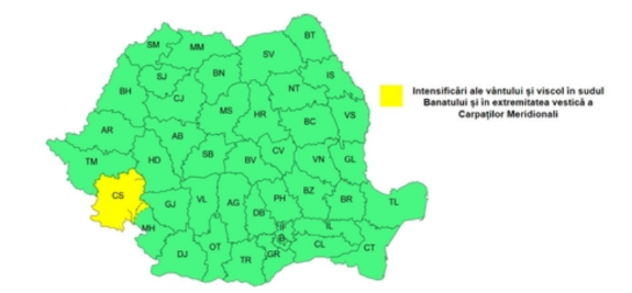 Ninsori, viscol și temperaturi de până la -14 grade. Harta celor 11 județe vizate de avertizările meteo cod galben emise de ANM