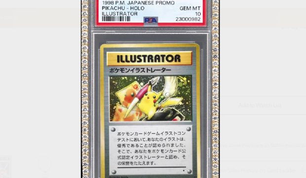 O carte de joc Pokemon cu Pikachu, vândută la licitație cu suma-record de 16.500.000 de dolari de un youtuber celebru