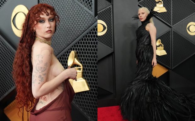 Imagine Stire Topul celor mai bine îmbrăcate vedete de la Grammy 2026. De la artista care a apărut cu rochia „suspendată de sâni” până la apariția lui Lady Gaga | 2review.ro