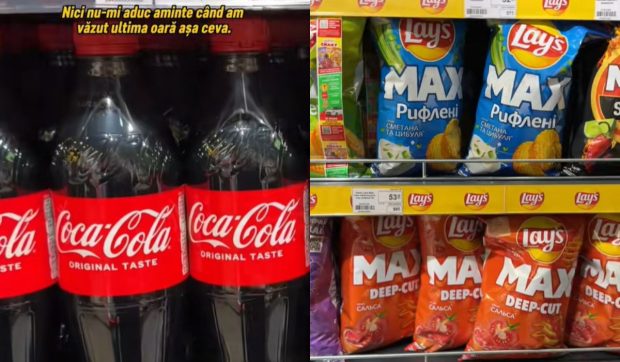O româncă a mers într-un supermarket din Ucraina și a arătat ce prețuri mici sunt la chipsuri și Coca-Cola în Bukovel